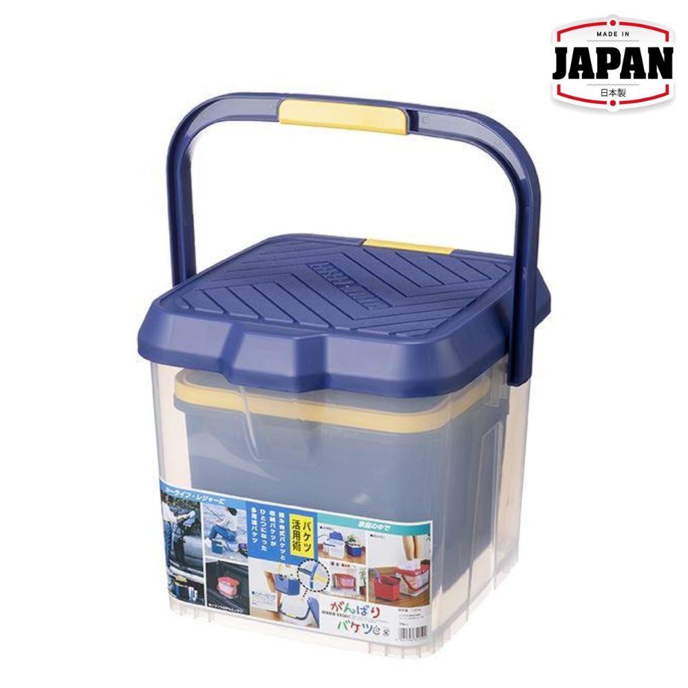 多用途踏台水桶、洗車水桶 | 15L | 日本製 | INOMATA | T32-I-3217BL